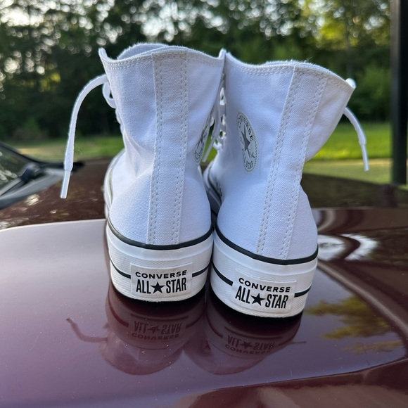 Converse Chuck Taylor All Star High-Top Platform - Optical White Men's and Women - Picture 7 of 9